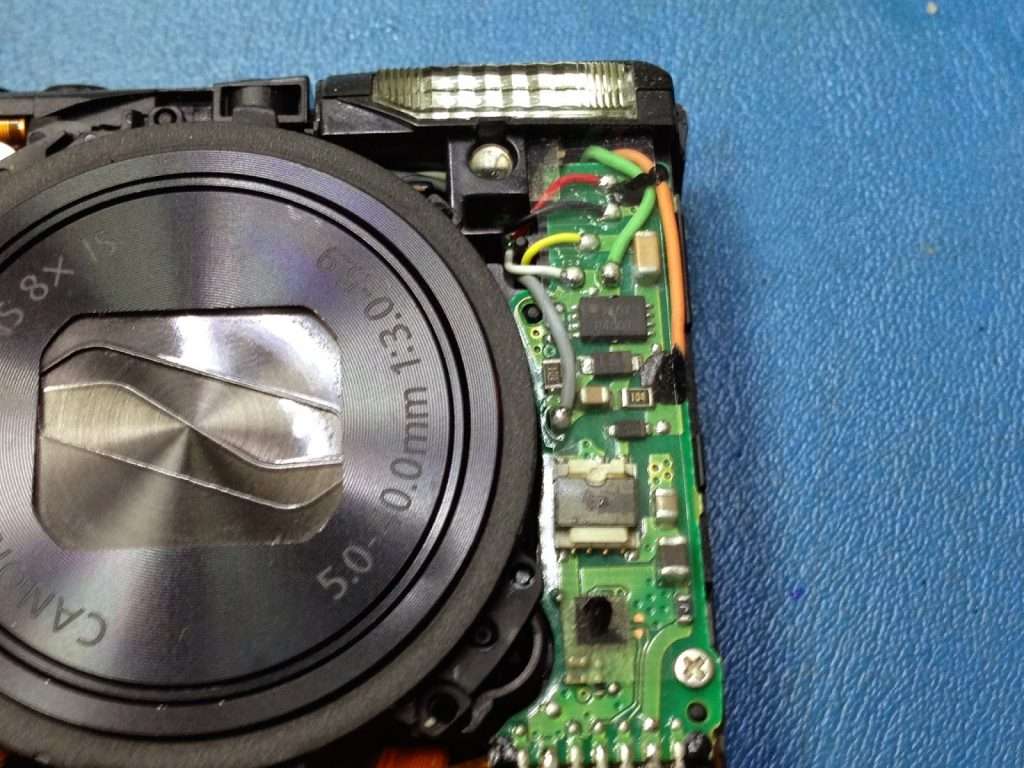 reparar camara canon placa de flash