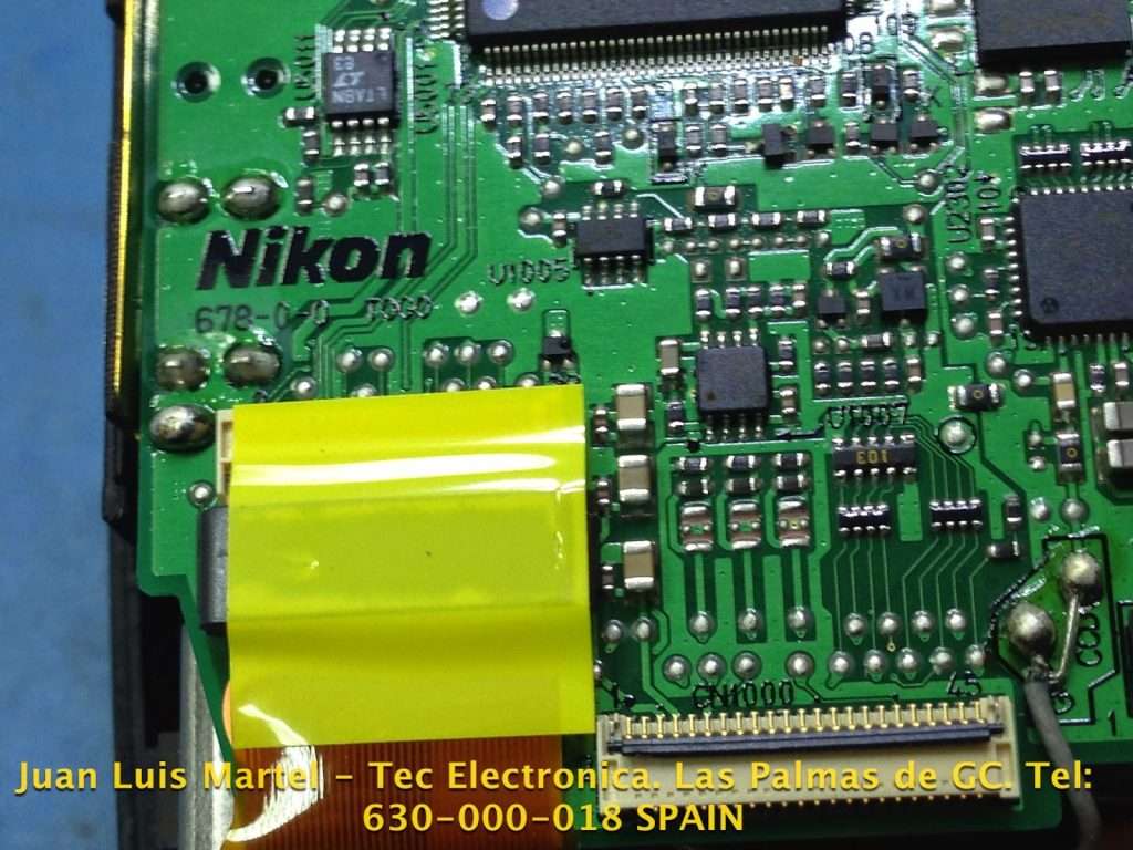Circuito impreso de cámara de fotográfica Nikon D 60 conexión protegida
