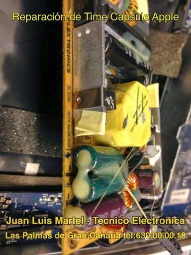 Reparar apple en Las Palmas de Gran Canaria - Reparacion de fuente de alimentación de Time capsule , condensadores ya instalados